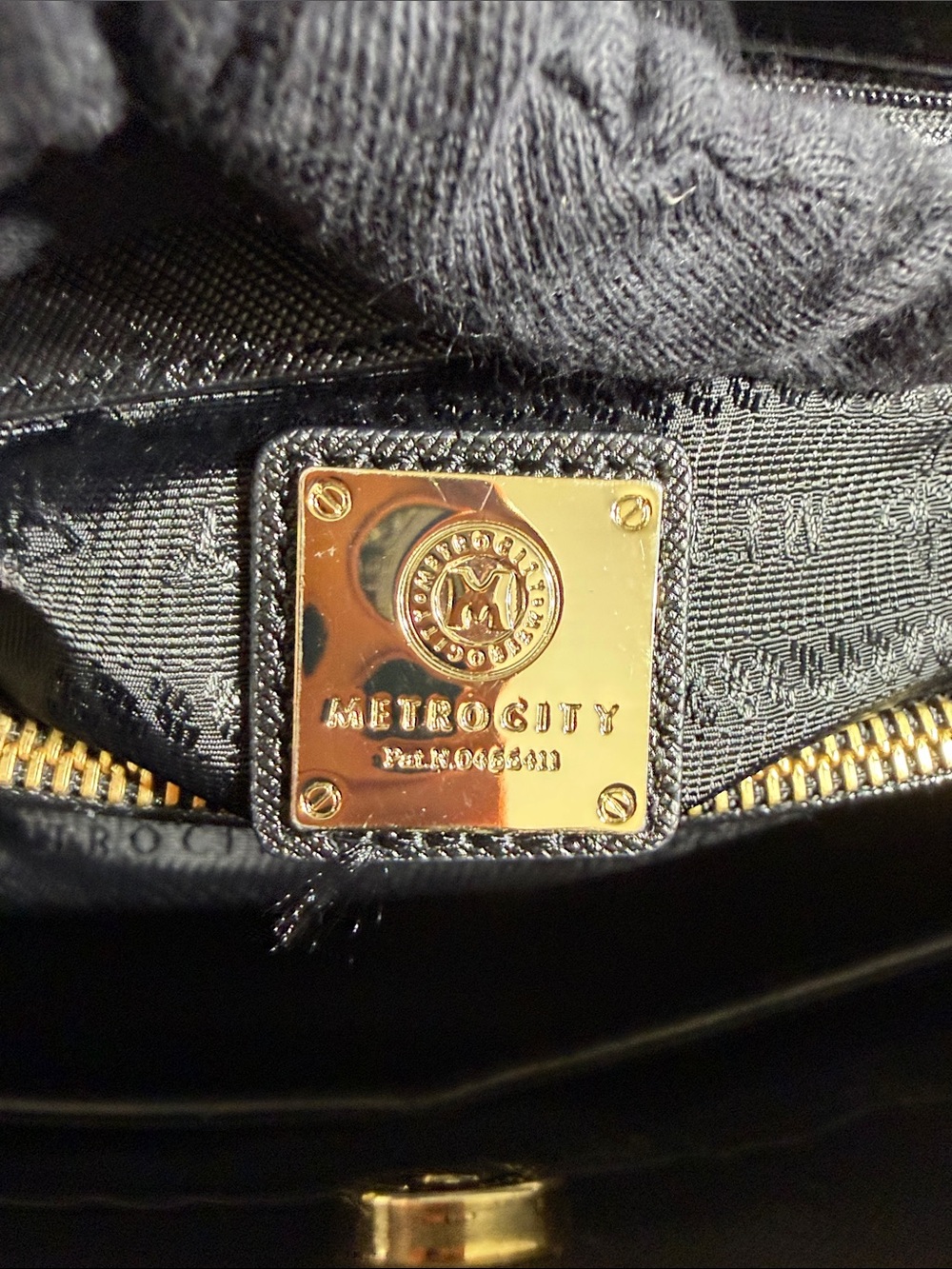 Lux Metrocity Black Saffiano Leather Structured Tote Bag Gold Hardware Vintage. - Picture 15 of 16